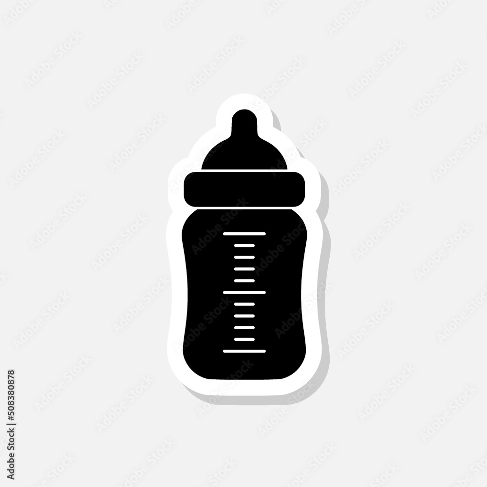Baby bottle icon sticker sign for mobile concept and web design Baby bottle icon sticker sign for mobile concept and web design