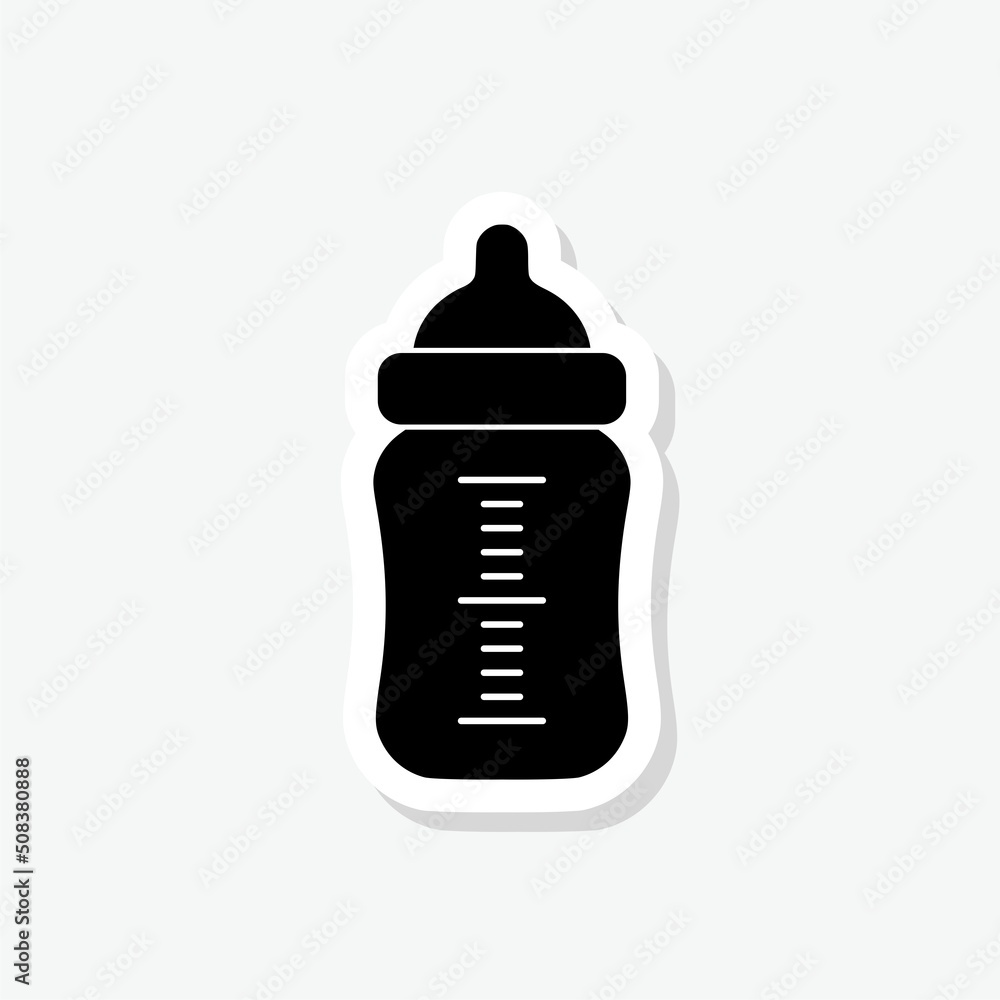 Baby bottle icon sticker sign for mobile concept and web design Baby bottle icon sticker sign for mobile concept and web design