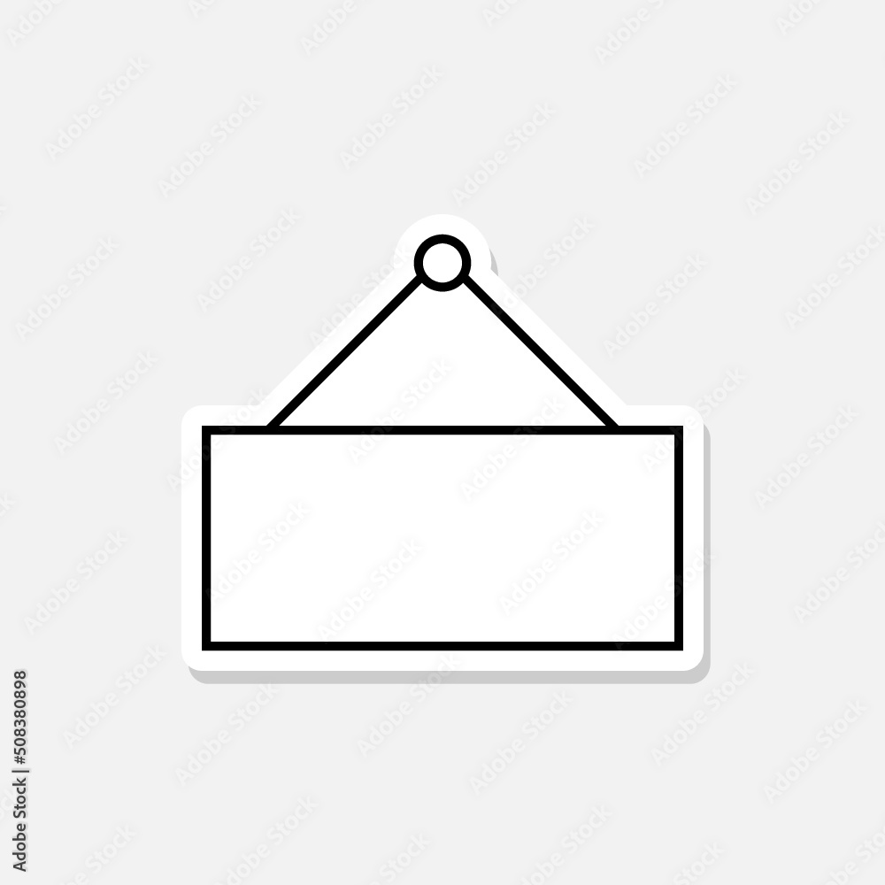 Hanging blank sign for mobile concept and web design Hanging blank sign for mobile concept and web design
