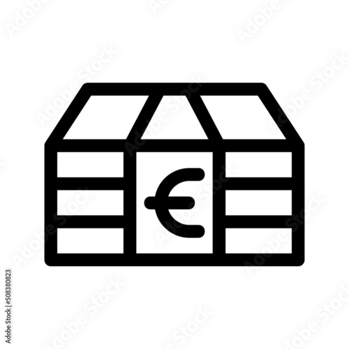 euro broker icon or logo isolated sign symbol vector illustration - high quality black style vector icons 