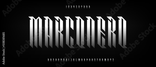 Modern creative condensed alphabet with urban style template