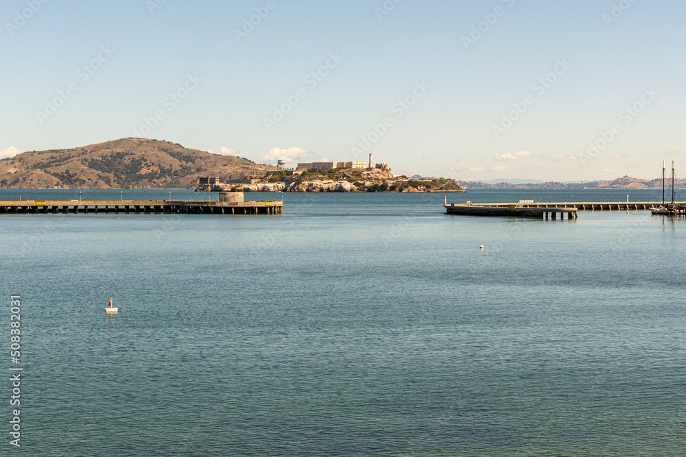 Alcatraz Island - an island in the San Francisco Bay.