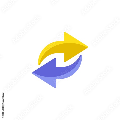 Free Download Synchronize arrows flat icon - GFXLoad
