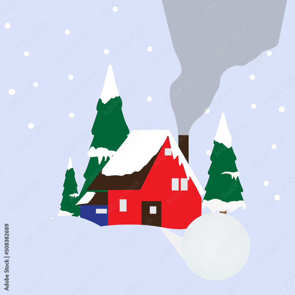 Naklejka premium winter illustration design