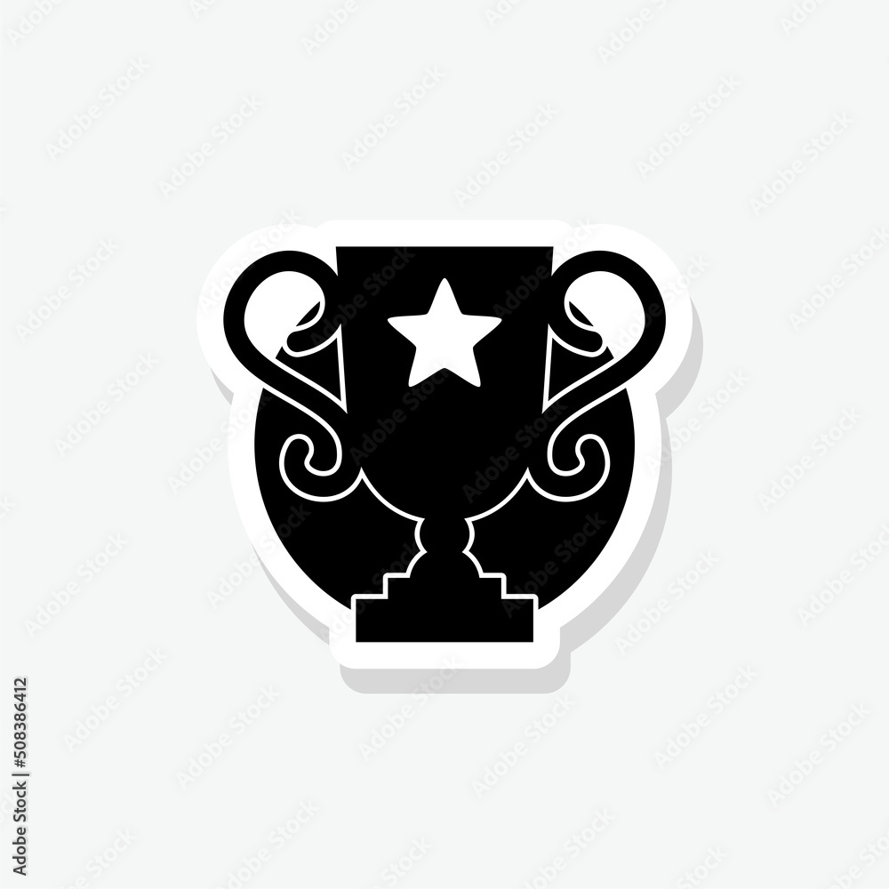 Trophy icon sticker sign for mobile concept and web design Trophy icon sticker sign for mobile concept and web design