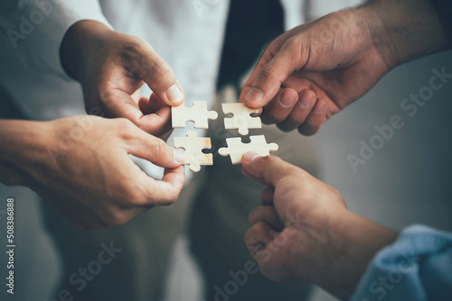 Foto Concept of teamwork and partnership