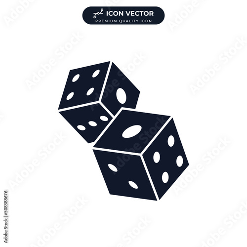 dices icon symbol template for graphic and web design collection logo vector illustration