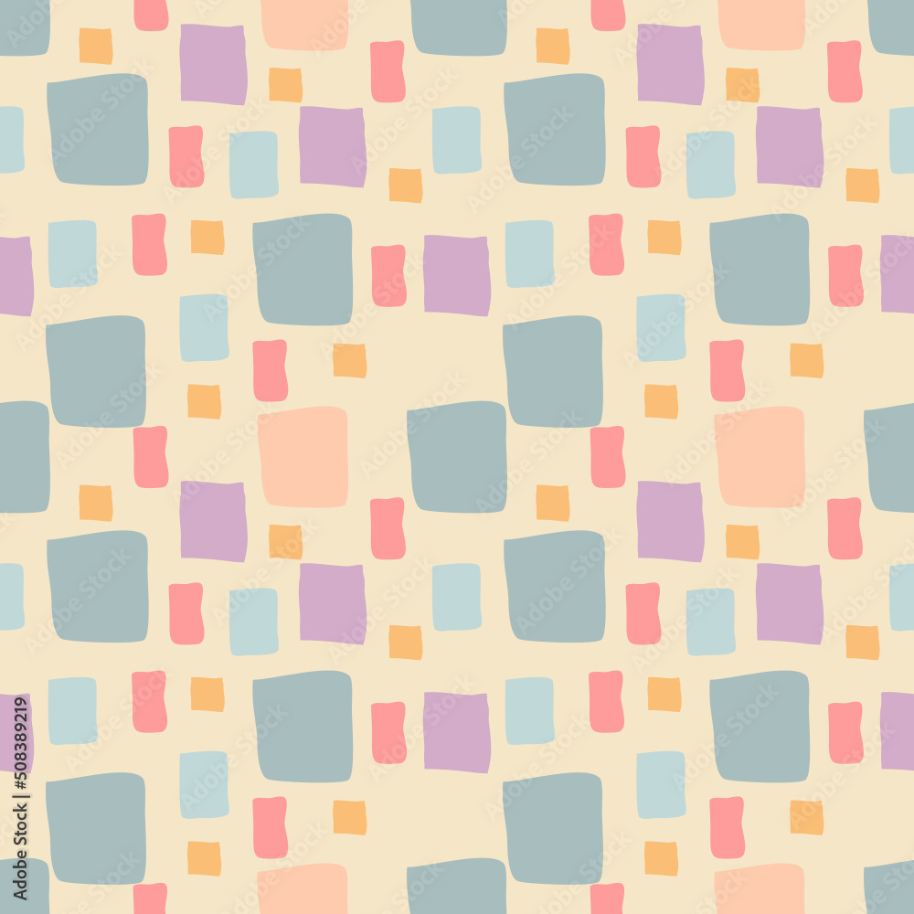 hand drawn pastel square pattern hand drawn pastel square pattern