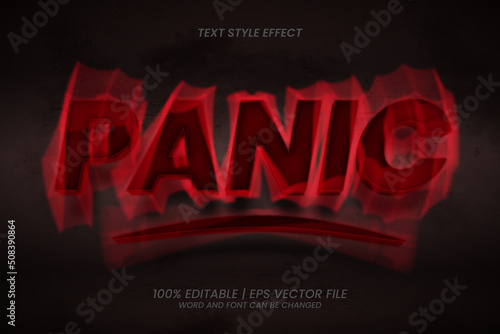 Panic Editable Text effect 3D Horror Style