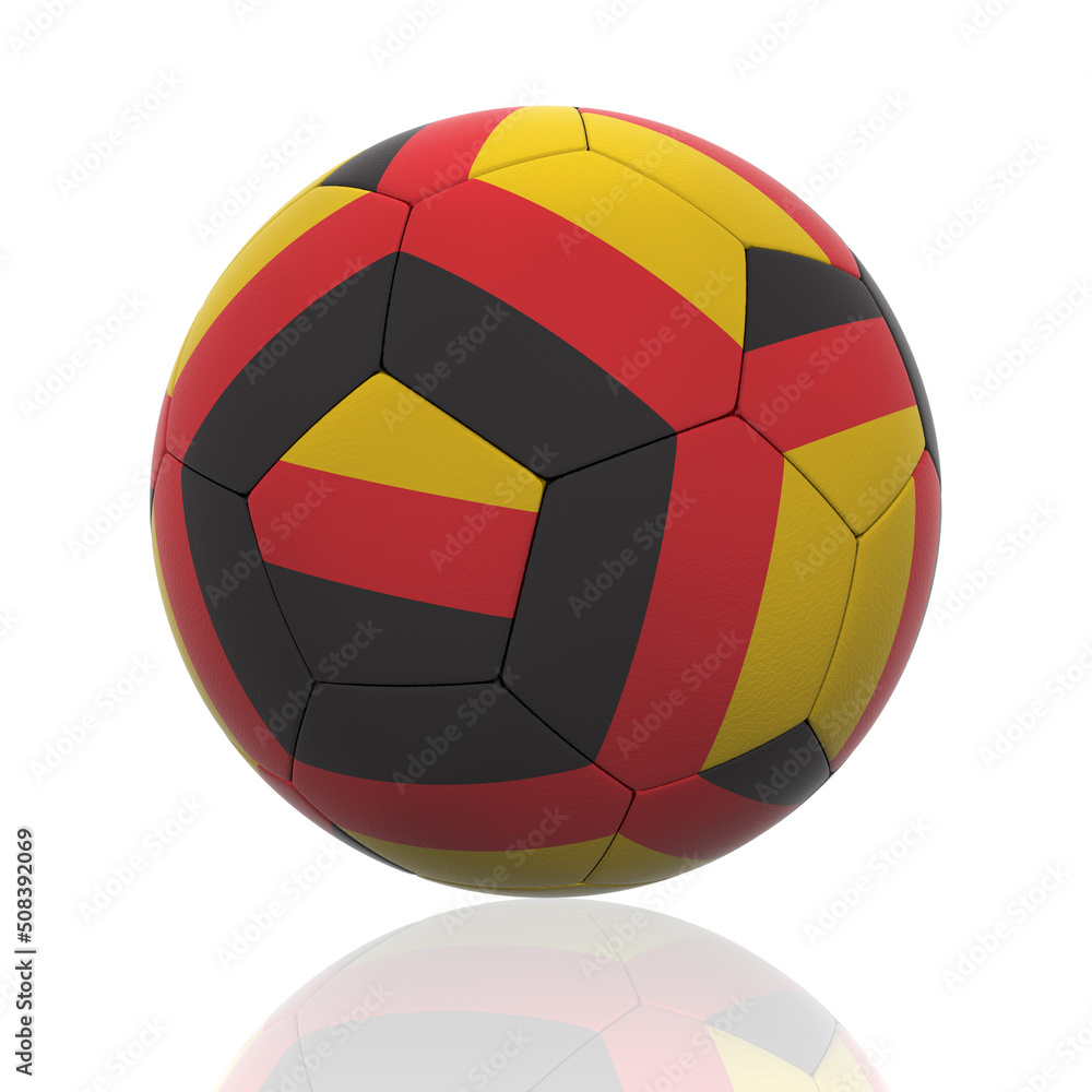 Isolated Soccer Ball with German Flag