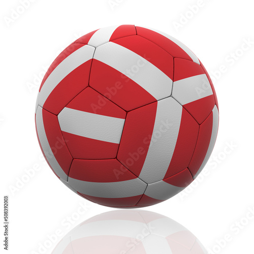 Isolated Soccer Ball with Austrian Flag