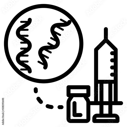 rna vaccine outline icon