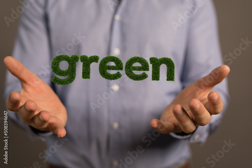 word green Concept creative...