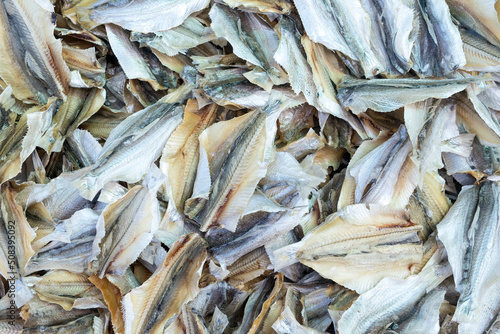 top view of dried small fish