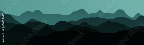 nice hills ridges at the night digital drawn texture illustration