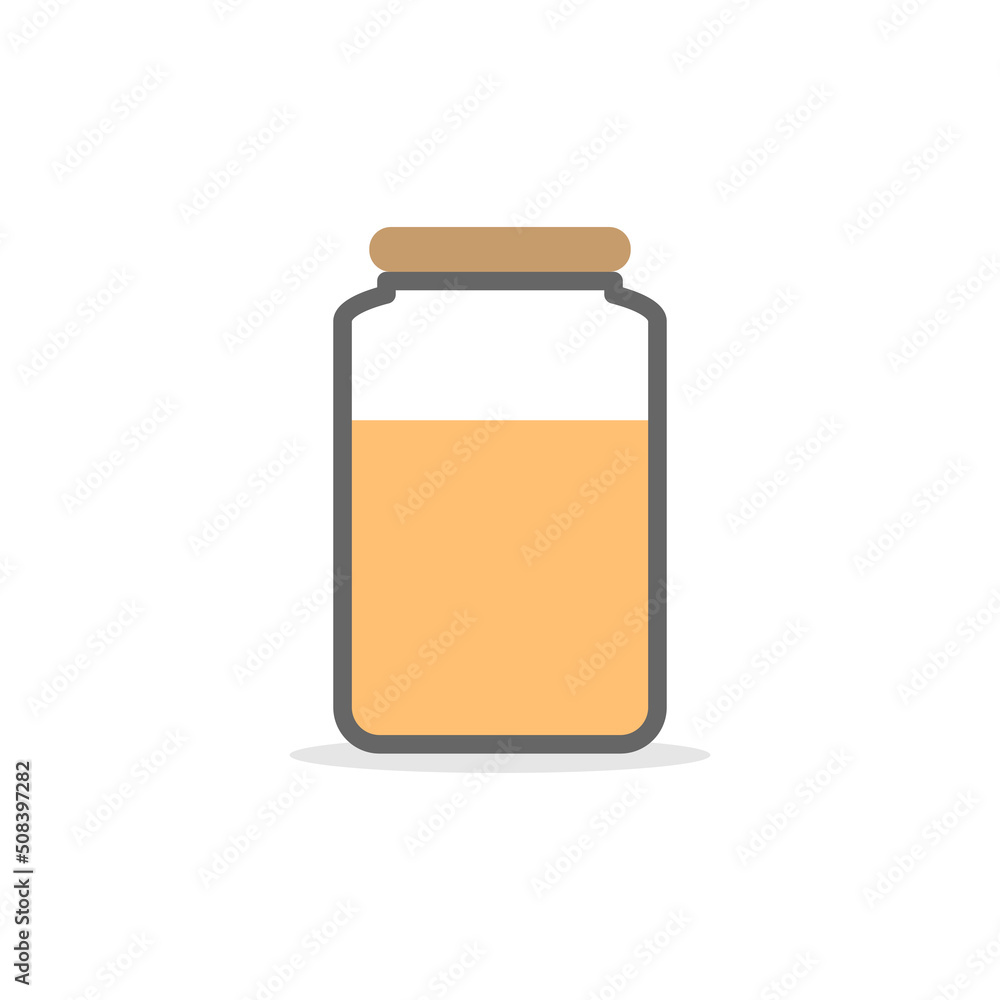 Liquid bottle concept in minimal cartoon style Liquid bottle concept in minimal cartoon style