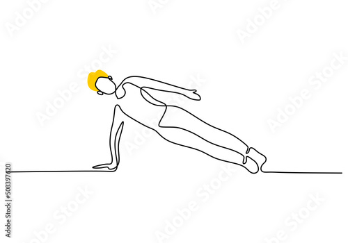 One continuous single line ...