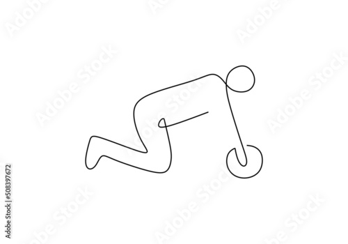 One continuous single line ...