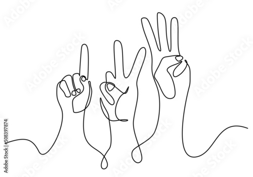 One continuous single line ...