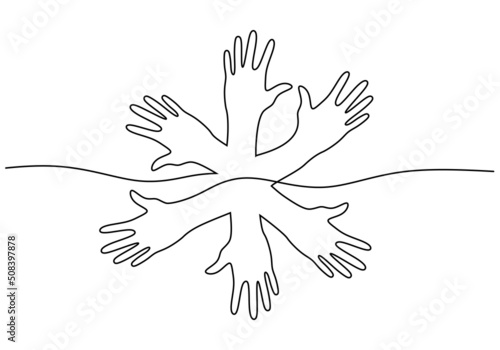 One continuous single line ...