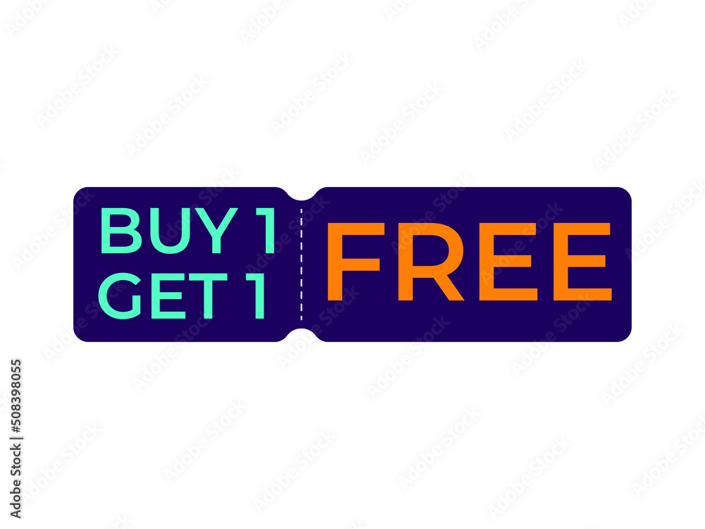 Obraz premium buy 1 get 1 free label banner template. Shop now