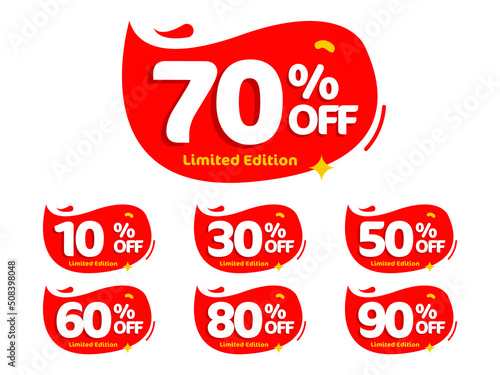 Discount up to 50%25 special offer banner template. Discount label set