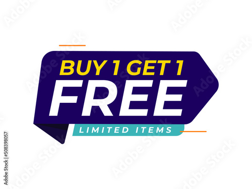 buy 1 get 1 free label banner template. Shop now 