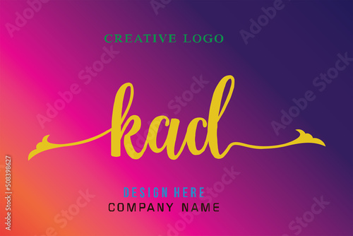 KAD lettering logo is simple, easy to understand and authoritative photo