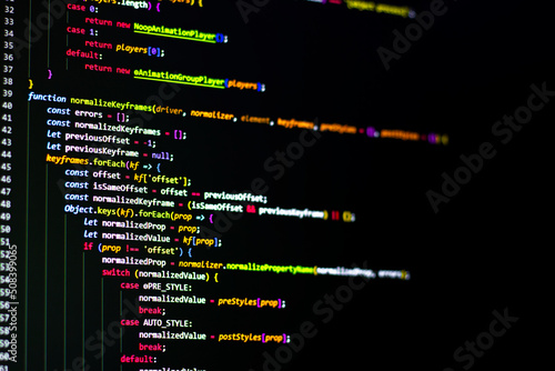 javascript coding. Website source code photo