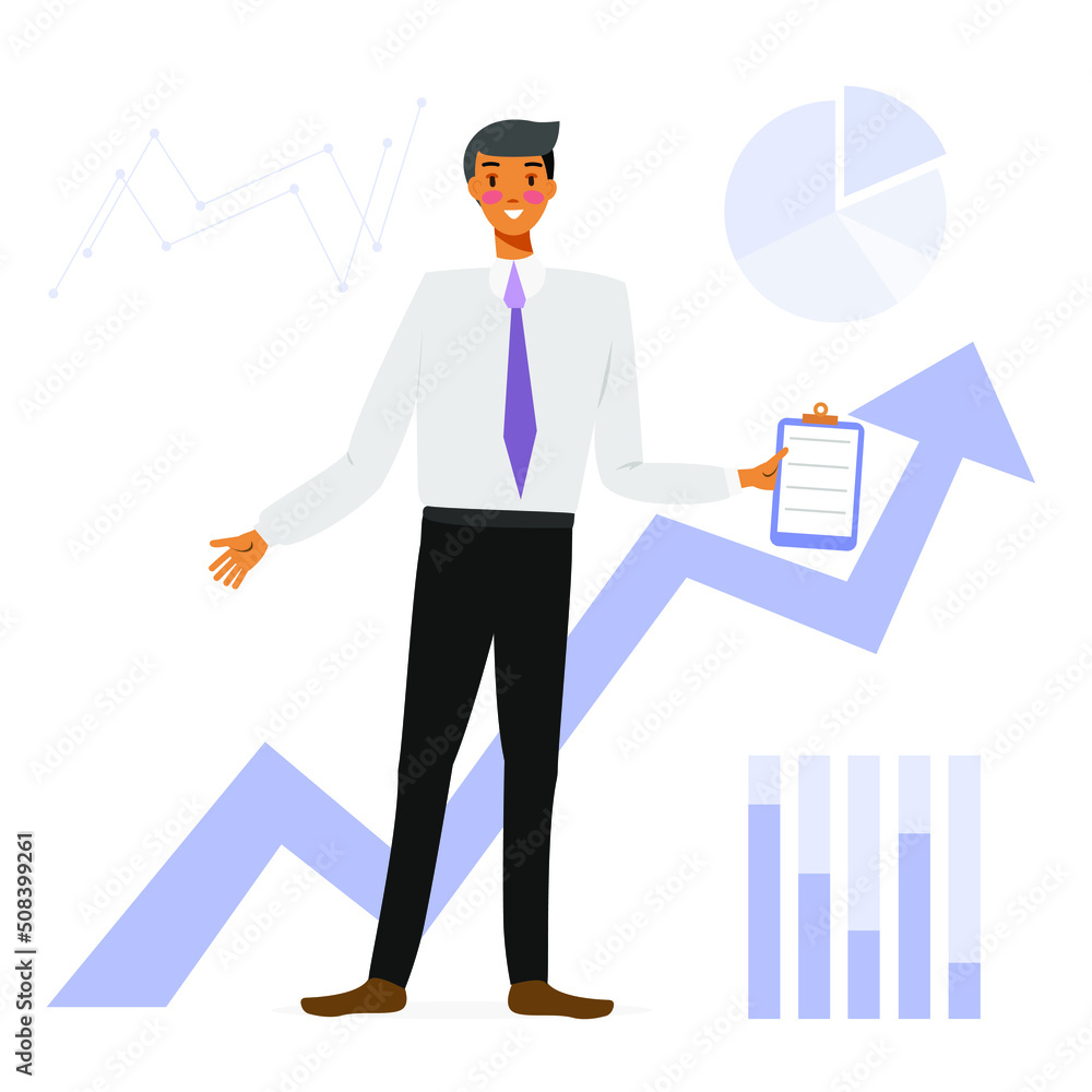 finance experte on the white background finance experte on the white background