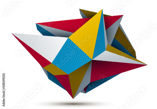 Polygonal form vector abstract design, modern futuristic shape AI neural network concept, dynamic technology abstraction theme, geometric art.