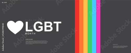 LGBT pride month landing page. Minimalistic background. Vector illustration
