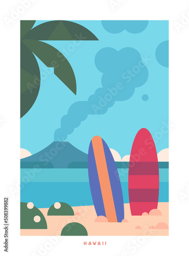 Travel vector poster. USA.
