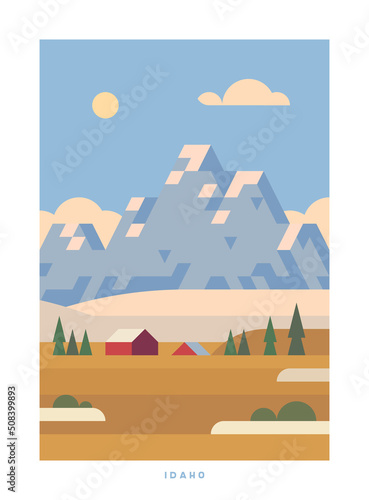Travel vector poster. USA.
