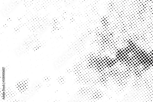 Vector black abstract halftone  dots texture effect.