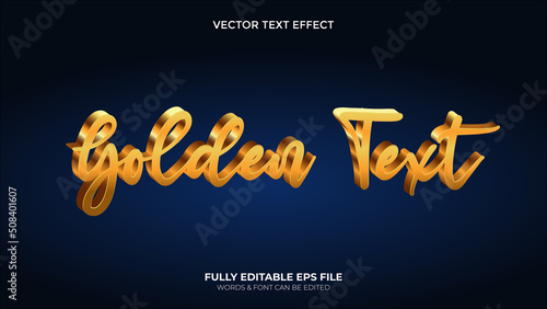 Editable 3d Vector Golden Text Vector Text  Effect