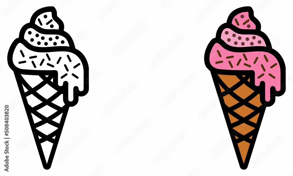 Illustration Vector Graphic of ice cream sweet, food summer icon
