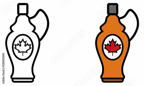 Illustration Vector Graphic of maple syrup canadian, food canada, food bottle icon