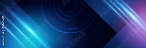 Wide Cyber security internet and networking concept. Hi-tech vector illustration with various technology elements. Abstract global sci fi concept. Digital internet communication on blue background.