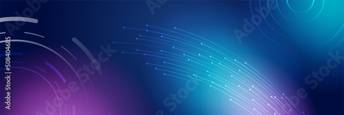 Wide Cyber security internet and networking concept. Hi-tech vector illustration with various technology elements. Abstract global sci fi concept. Digital internet communication on blue background.