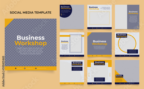 Social media template business agency for digital marketing and business sale promo. furniture or fashion advertising. promotional banner vector frame