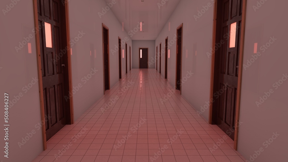 corridor in the building