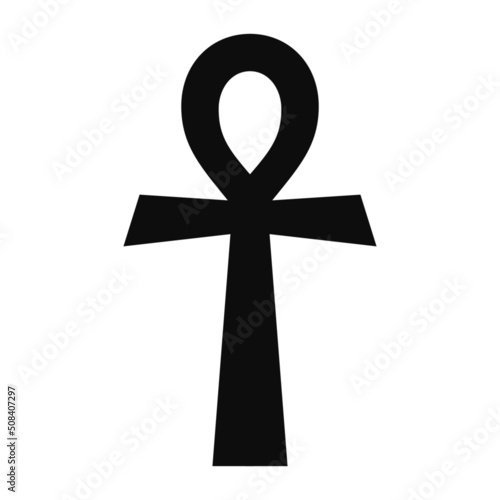 Ankh or key of life Egyptian hieroglyphic symbol isolated vector illustration sign - High quality pixel perfect religion related logo 