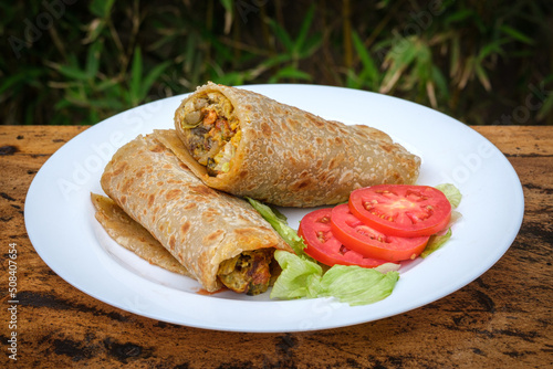 Billede på lærred Popular African street food with Rolex Rolls