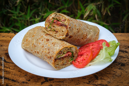 Popular African street food with Rolex Rolls