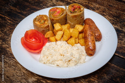 Popular African street food with Rolex Rolls