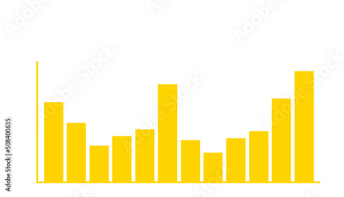 annual economic analysis chart.
monthly growth and contraction diagram. Economic data analysis concept.