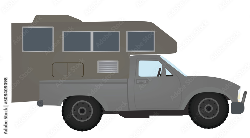 Saloon trailer vehicle. vector illustration Saloon trailer vehicle. vector illustration