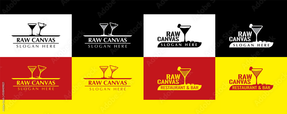 Raw Canvas Restaurant & Bar Logo design