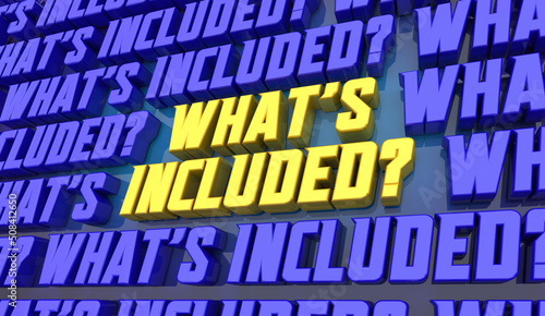 Whats Included Features Benefits Part of Deal Special Offer 3d Illustration